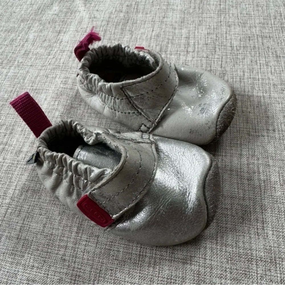 KEEN Silver and pink Leather booties for girls‎ infant baby crawler 12 Months